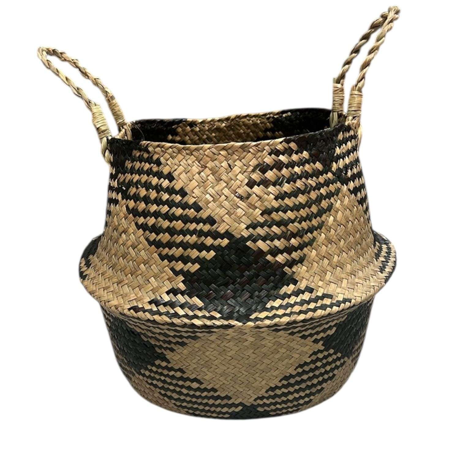 Oem - Macetero Cesto Canasto Maceta De Mimbre Tejida Plegable 30cm