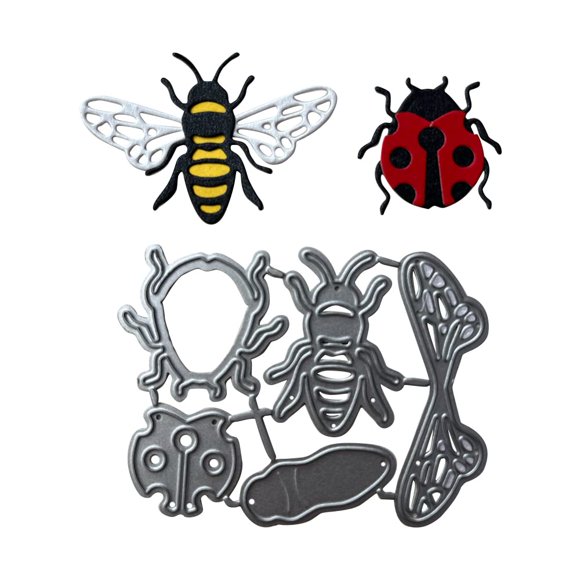 Troqueles metálicos de insectos MALISTLN, abejas y mariquitas para manualidades DIY