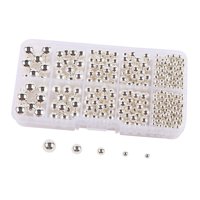 Magideal - Cuentas Redondas Sueltas, Accesorios Para Manualidades, Decoración Del Hogar, Cuentas Sin Agujeros, Cuentas Sin Perforar Para Bolsos, Manualidades, So Argén