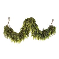 Bothyi - Guirnalda Navideña De Cedro, Planta Verde Para Fiestas, Ventanas, Escaleras Y Barandillas.