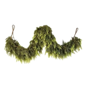 Bothyi - Guirnalda Navideña De Cedro, Planta Verde Para Fiestas, Ventanas, Escaleras Y Barandillas.