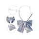 thumbnail image 3 of INSPIRE CHIC Lazos Preatados con Correa Elástica a Cuadros para Mujer Azul Gris Talla Única, 3 of 6