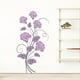 thumbnail image 2 of 1pc, Purple Flower Wall Sticker Home Wall Beautification Decorative Sticker Peel And Stick Wall Art Decor Removable PVC Garden Decal For Kids Room, 2 of 4
