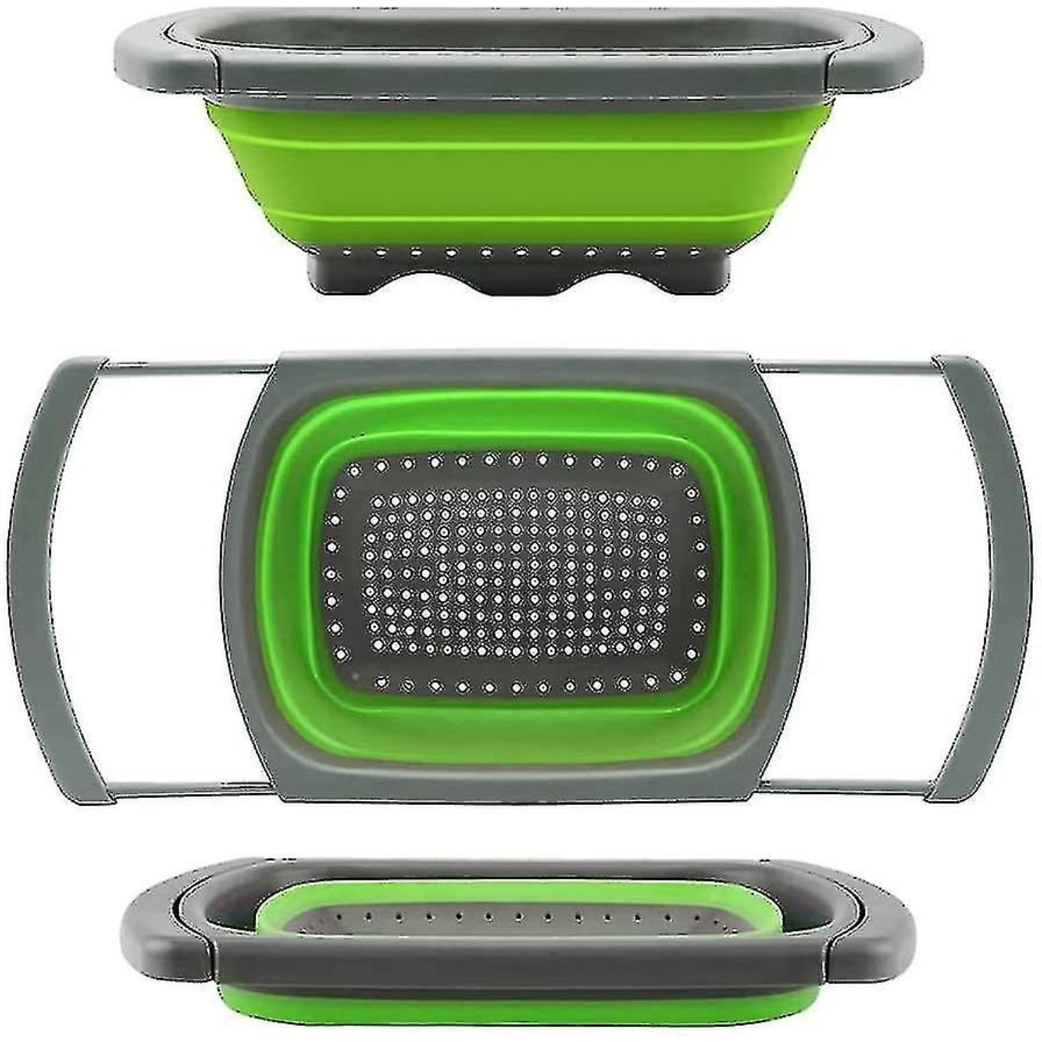 Crusec - Colador Extensible Plegable 39x26cm De Silicona Multiuso