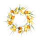 thumbnail image 3 of Corona Ramita Guirnalda Boda Fiesta Puerta Decoración Amarillo, 3 of 5