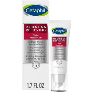 Crema De Noche Cetaphil Para Aliviar El Enrojecimiento, 50 Ml, Para Piel Seca