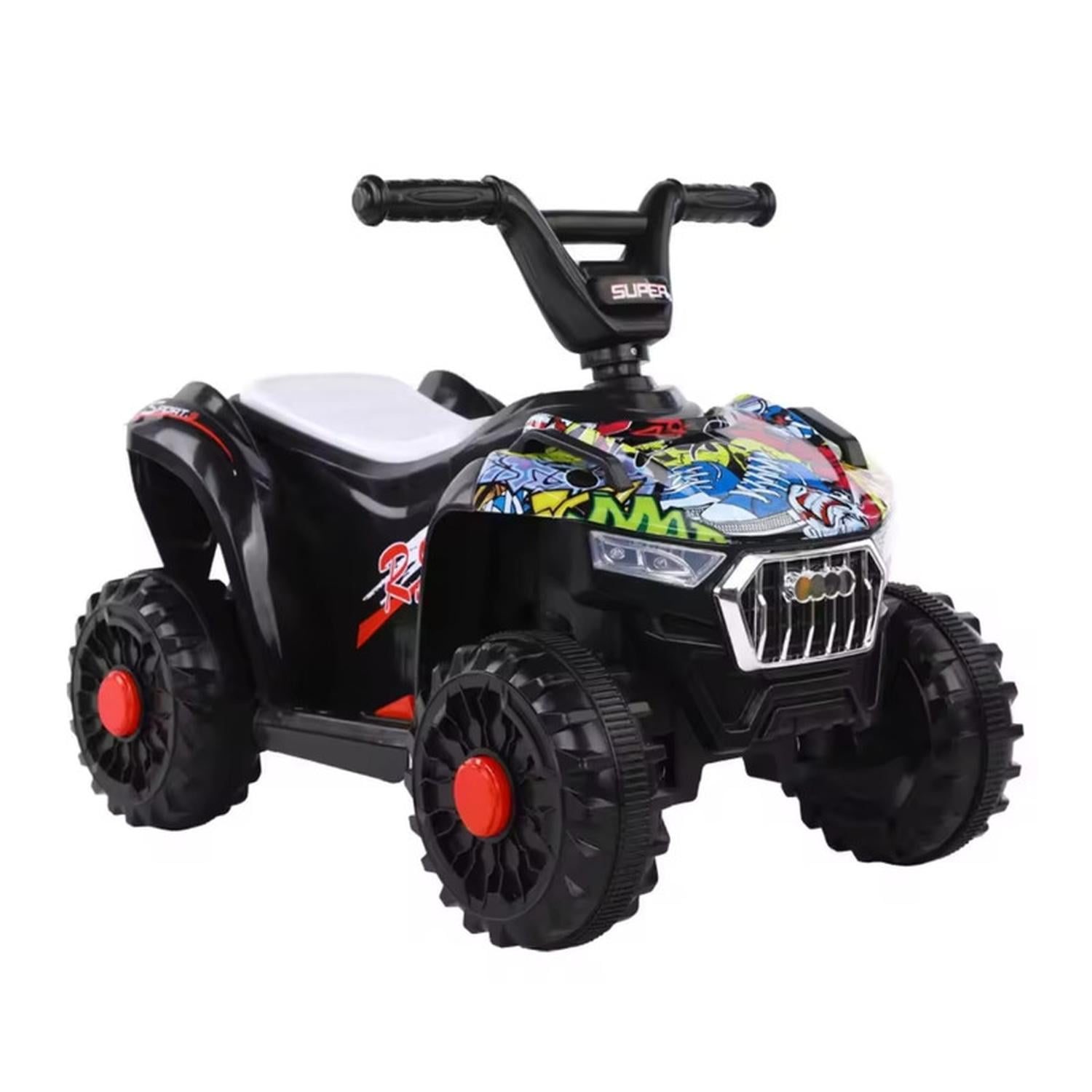 Auckland Outdoor - Cuatrimoto Auto Electrico Infantil Luz Sonido Bateria Yellow Multicolor