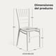 thumbnail image 5 of Silla Comedor Eventos Apilable Polipropileno Blanca Chiavari, 5 of 9