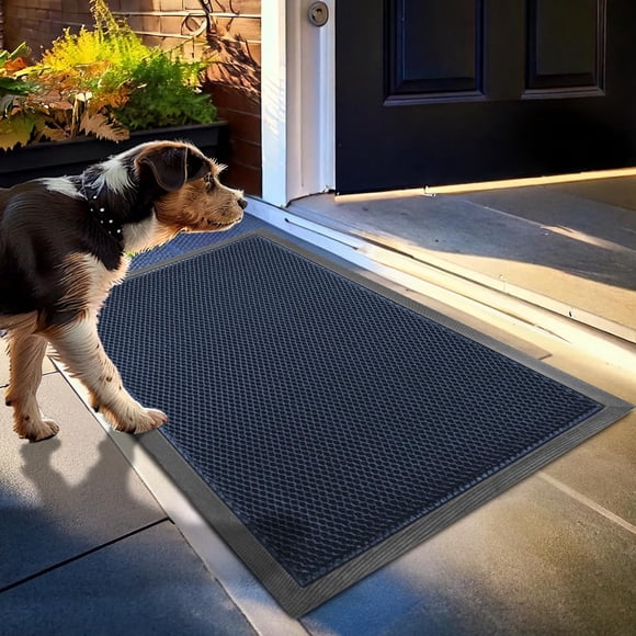 Alfombra Muddy Mat Meshy 43 × 76 cm Azul Lavable
