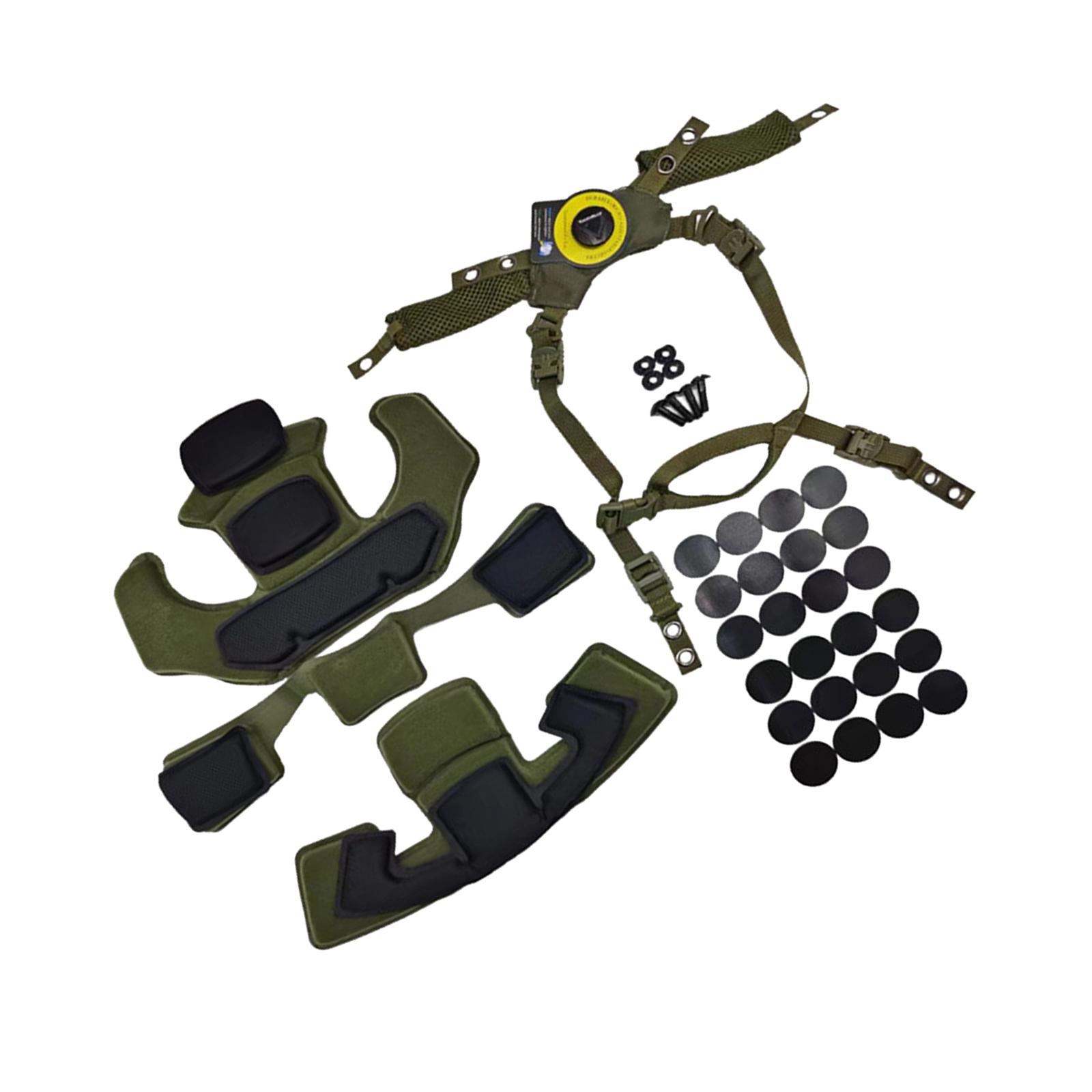 Magideal - Correa Para La Barbilla Del Casco, Forro Para Colgar El Casco, Sistema Resistente Y Ajustable Para Senderismo. Verde