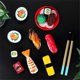 thumbnail image 4 of Set de comida para cenar Pretend Play Liberty Imports Sushi Bento Box, 4 of 8