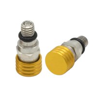 Ioensy - 2 Piezas M5 0,8Mm Válvula De Presión De Purga De Aire De Horquilla Para Motocicleta Oro Duradero