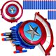 thumbnail image 1 of Juguete lanzadardos con escudo de superhéroe YMMAALE Capitán con 20 dardos de espuma, 1 of 7