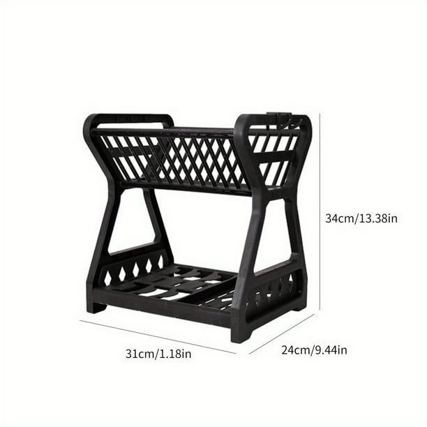 Modern Double Layer Dish Rack - Keep Your Kitchen Organized with this Stylish Dish Drying Rack - Fits Bowls - Home Kitchen Supplies