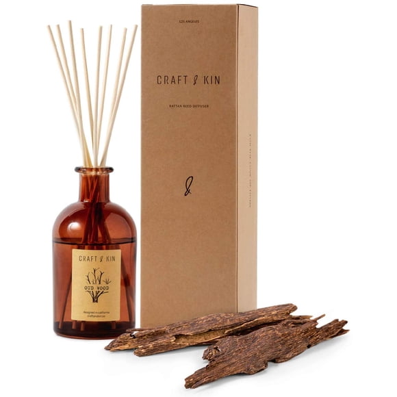 Difusor Reed Craft & Kin Oud Wood con aceite esencial de 5.75 oz