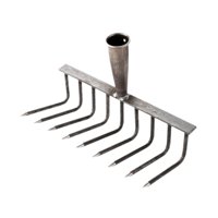 Magideal - Cabeza De Rastrillo De Jardín Ging Latt Stroh Rake Mangan Steel Herramienta De Jardín De Alto Rendimiento De Alto Rendimiento Para Jardín, Césped, Jar 9 Dientes