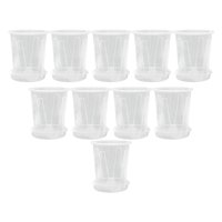 Magideal - 10 Piezas De Macetas De Orquídeas Con Agujeros De Drenaje Durabilidad Portátil De Macetas Fáciles De Usar Plantador Práctico Con Maceta De Flores De 117 Cm X 16 Cm X 18 Cm