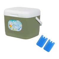 Ioensy - Nevera Portátil Clásica Personal De 15 L Para Bebidas Frías Y Calientes, Para Hombres Y Mujeres, Color Verde