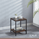 thumbnail image 2 of Velador Mesa Auxiliar Lateral de 2 Niveles - Madera Oscura Walnut, 2 of 4