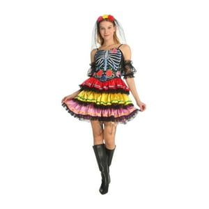 Red Sale - Disfraz Cosplay Catrina Dia De Muertos Esqueleto