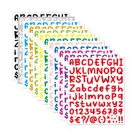 Magideal - 12 Uds. De Pegatinas De Letras Coloridas, Pegatinas De Letras Para Niños, Calcomanías De Letras Decorativas Pequeñas De 1 Pulgada, Pegatinas De Letras