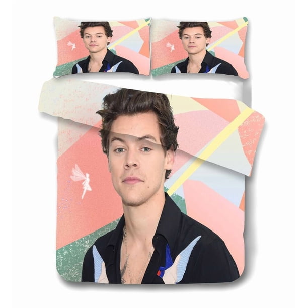 Harry Edward Style Singer Bedding Set 3-piece Duvet Cover Pillowcase 3-Piece Bedding Set (1 Duvet Cover + 2 Pillow Shams)
