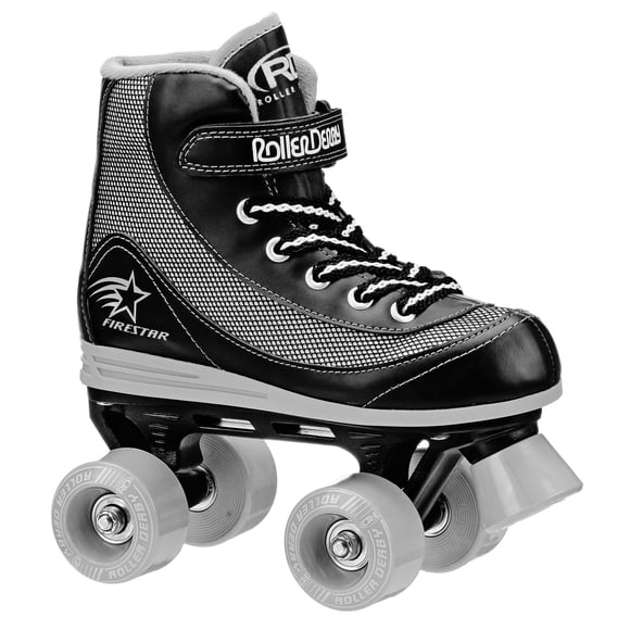 Patines Roller Derby FireStar para Jóvenes Negro/Gris Talla 13