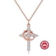 thumbnail image 1 of Collar HESHPAWS S925 Sterling Silver Cross Rotating Crown Plata, 1 of 3