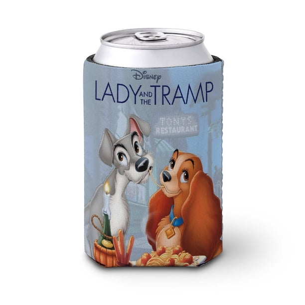 La Dama y el Vagabundo Funda enfriadora de latas, aislante de bebidas para mantener frías o calientes, funda térmica plegable para latas, portabebidas reutilizable