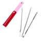 thumbnail image 5 of Herramienta de extracción del extractor de espinillas de 3 piezas para espinillas para el acné limpiadoras rojas, 5 of 5