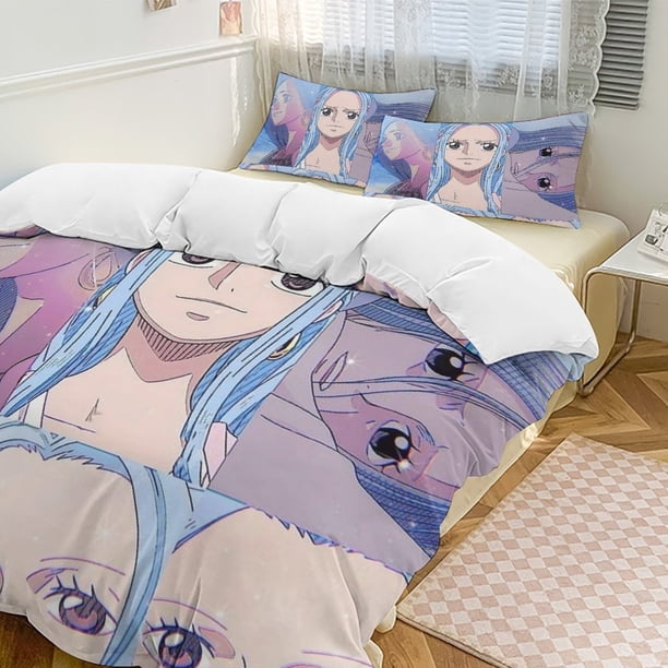 Nefeltari Vivi Bed Duvet Cover Funny Anime Cartoon Bedding Sets Lightweight 3 Piece Comforter Sets