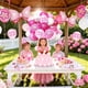 thumbnail image 2 of Globos Para Fiesta Rosa De 12 Pulgadas 64 Piezas Con Globos De Moño, 2 of 6