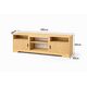thumbnail image 4 of Rack TV Grande 140x30x52 cm Madera Clara Compartimentos Abiertos, 4 of 8