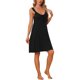 thumbnail image 4 of INSPIRE CHIC Camisón de Mujer con Tirantes Volantes Vestido de Noche 2026 Vestido de Dormir Suave Ropa de Casa Cómoda M Negro, 4 of 6