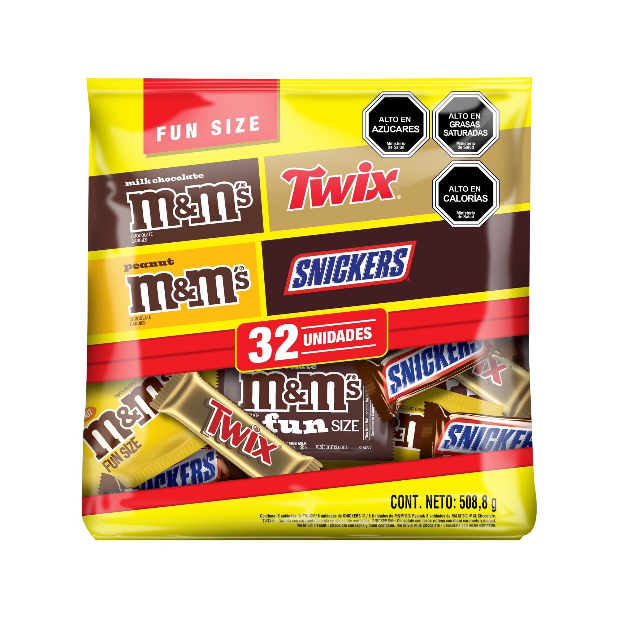 Chocolates Mix Funsize M&m Twix Snickers 508 kg M&m's