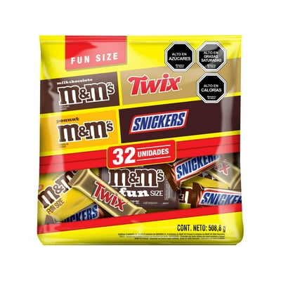 Chocolates Mix Funsize M&M Twix Snickers 508 Kg M&M'S