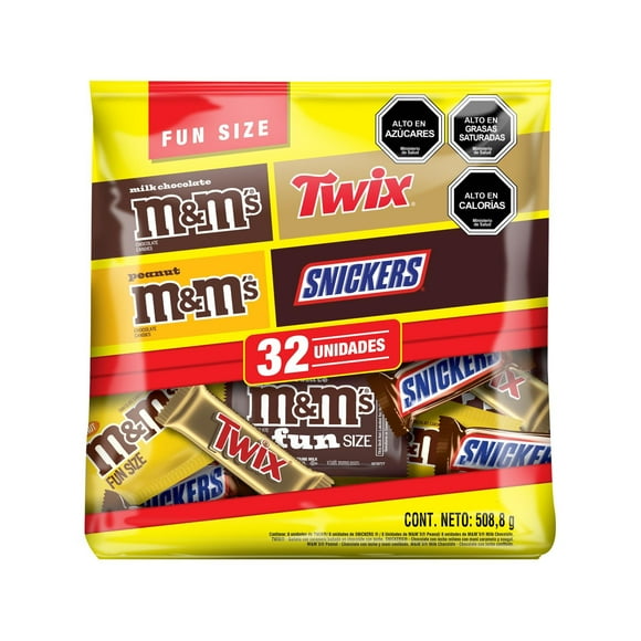 Chocolates Mix Funsize M&M Twix Snickers, 508 kg
