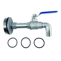 Magideal - 50 Galones De Acero Tambor De Acero Grifo Grifo Grifo Dn50 Piezas De Repuesto De Reemplazo De Fugas De Acero Inoxidable Conecta Rápida Válvula De Tanq Base Convexa 20Mm