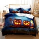 thumbnail image 1 of Halloween Pumpkin Series Three-Piece Home Textile Set Digital Printing 90G Brushed down Quilt Cover Pillowcase, 1 of 5