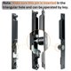 thumbnail image 3 of Juego de manija para puerta corrediza de vidrio T-HAKEN negro con cerradura con llave, 3 of 6