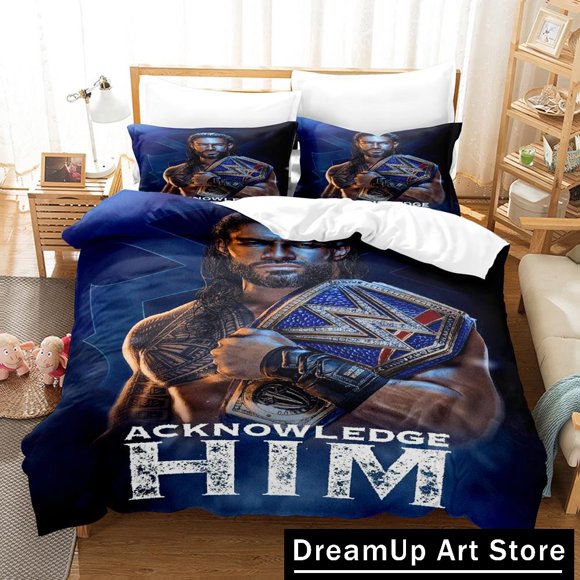 Wrestler Roman Reigns Bedding Set Quilt Cover Bed Cover with Pillowcase Boys Adult Home