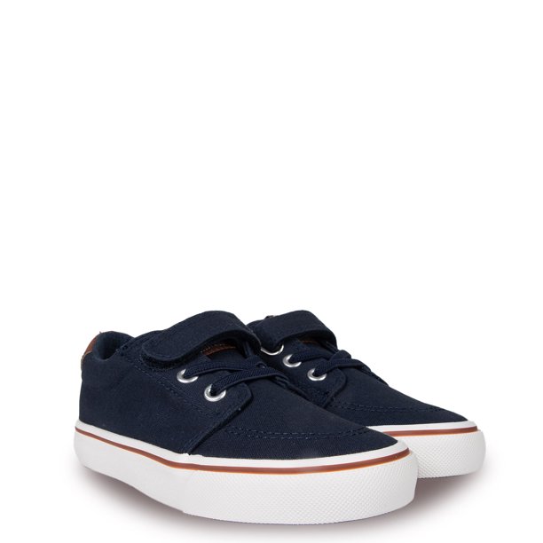 Zapatilla Niño de Lona Velcro Ajustable Azul Marino Pillin