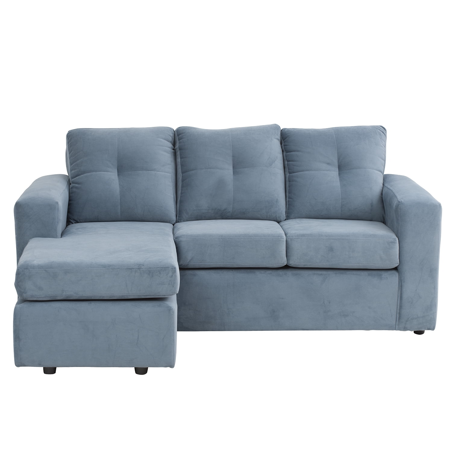 Muebles América - Seccional Emilia Felpa Azul Petroleo