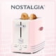 thumbnail image 5 of Tostadora Nostalgia Retro, ancha, 2 rebanadas, diseño vintage, rosa, 5 of 5