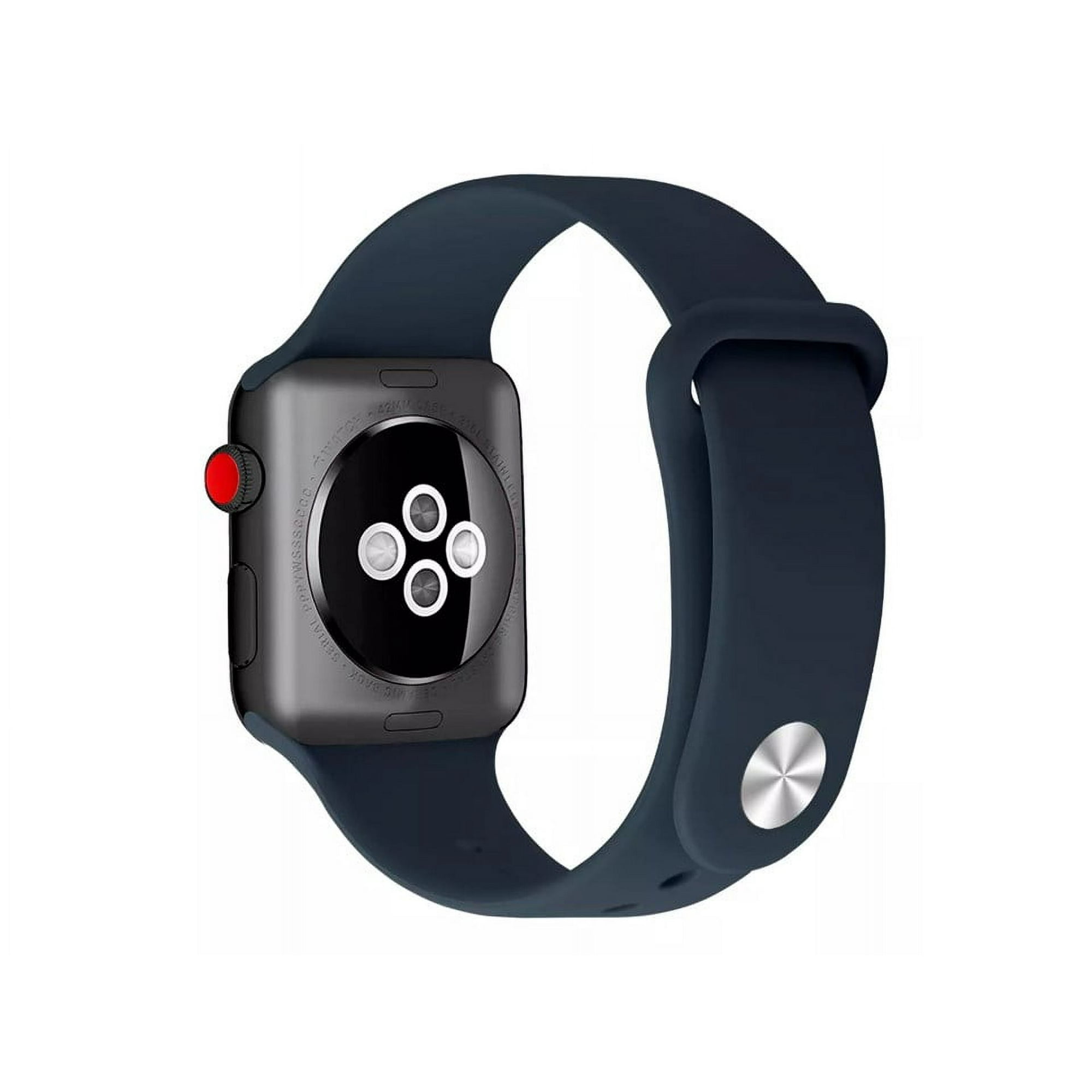 Genérico - Correa Botón Compatible Iwatch Apple Watch 42/44/45mm Azul Medianoche