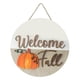 thumbnail image 3 of Letrero De Calabaza Redondo Para Colgar En La Puerta, Para El Día De Acción De Gracias, Porche Delantero, Otoño, Blanco, 3 of 5