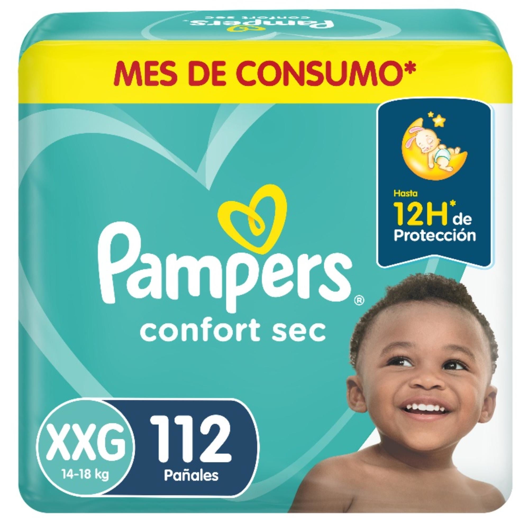 Pañales Confort Sec Talla Xxg (14-18kg) 112 Un 112 Un Pampers