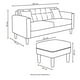 thumbnail image 5 of Sofa New Retro 3c + 2 Pouf Felpa 00 Azul Petroleo, 5 of 5
