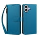 thumbnail image 1 of Funda Tipo Billetera para iphone17 con Soporte y Bolsillo con Cierre Azul, 1 of 1