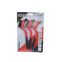 Juego Cepillos De Alambre Automotriz Yato Negro